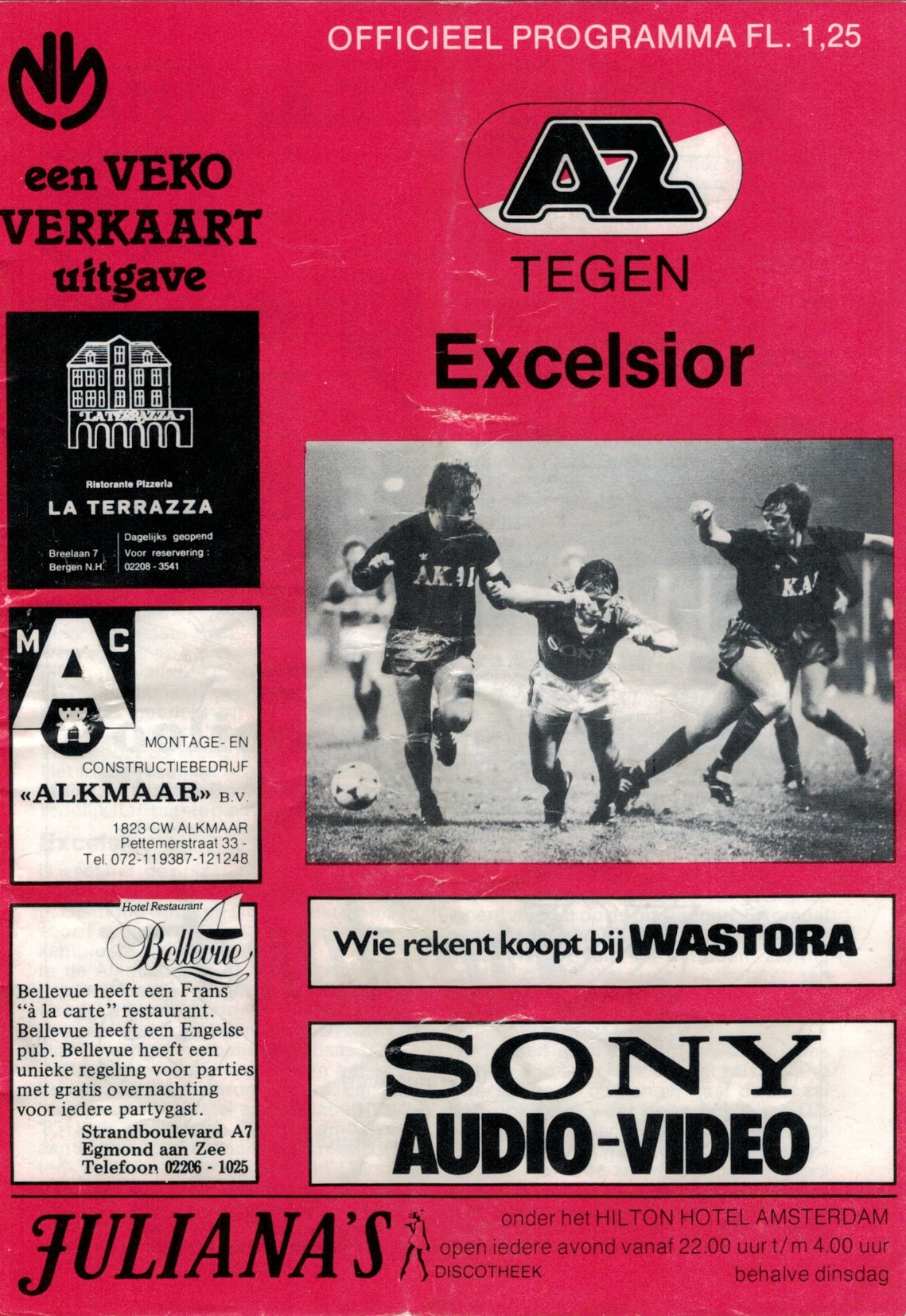 AZ Programma 12-mei-1984 Excelsior thuis